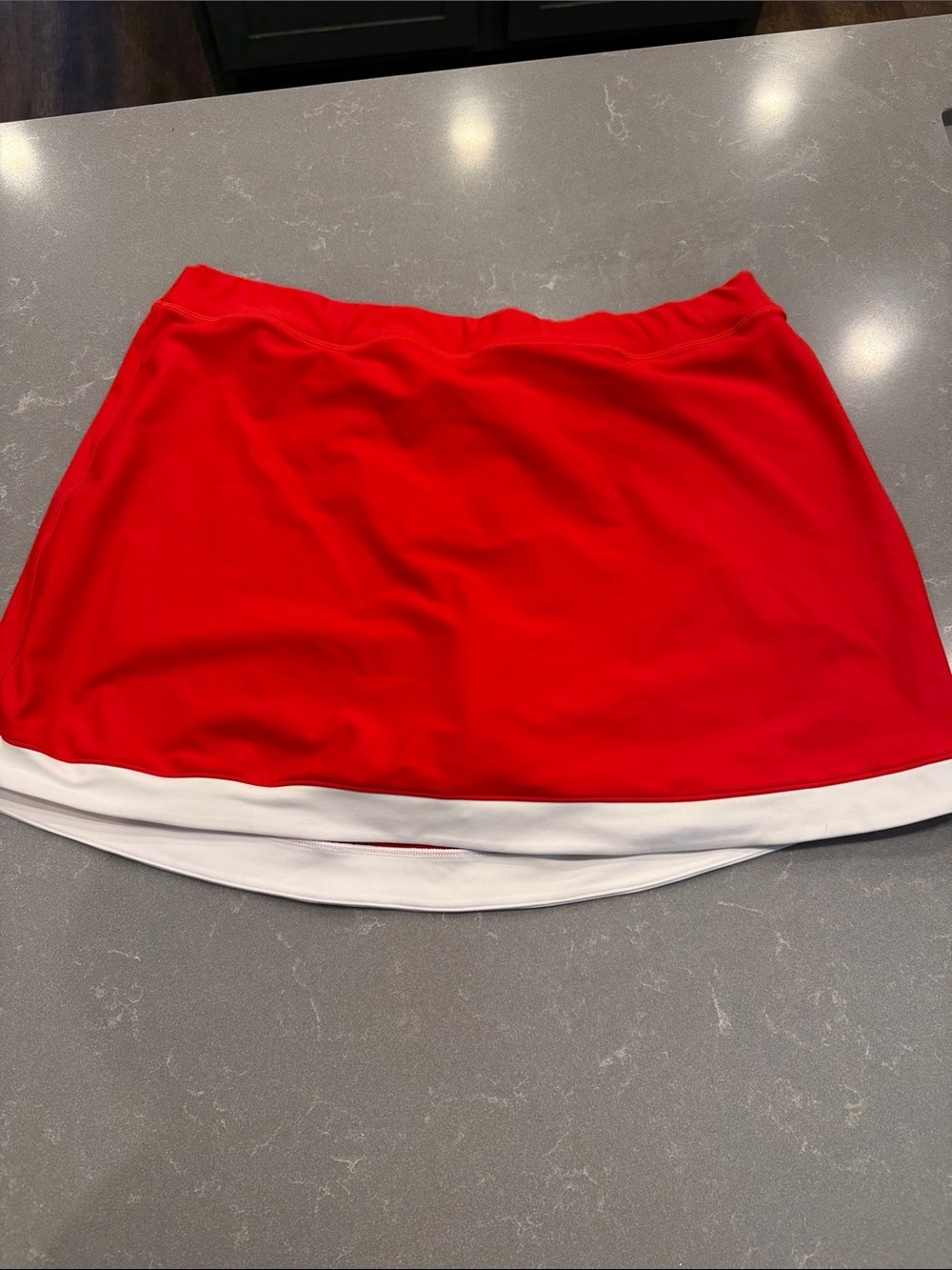 Abercrombie & Fitch Red Skort with White Hem
